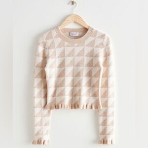 & Other Stories jacquard knit sweater - size L